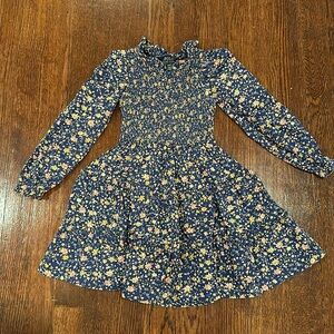 Ralph Lauren Girls 4/4T Navy Floral Dress